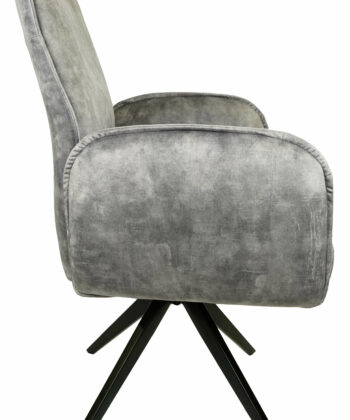 Potsdam Grey Retro Swivel Armchair