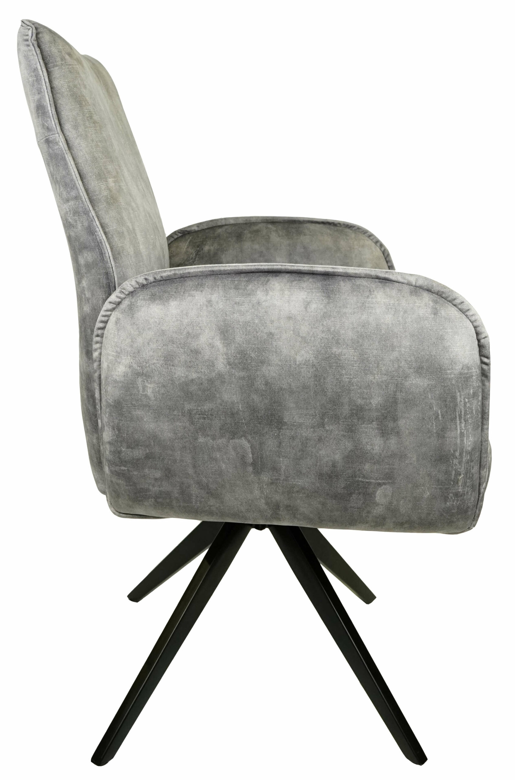 Potsdam Grey Retro Swivel Armchair