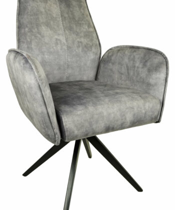 Potsdam Grey Retro Swivel Armchair