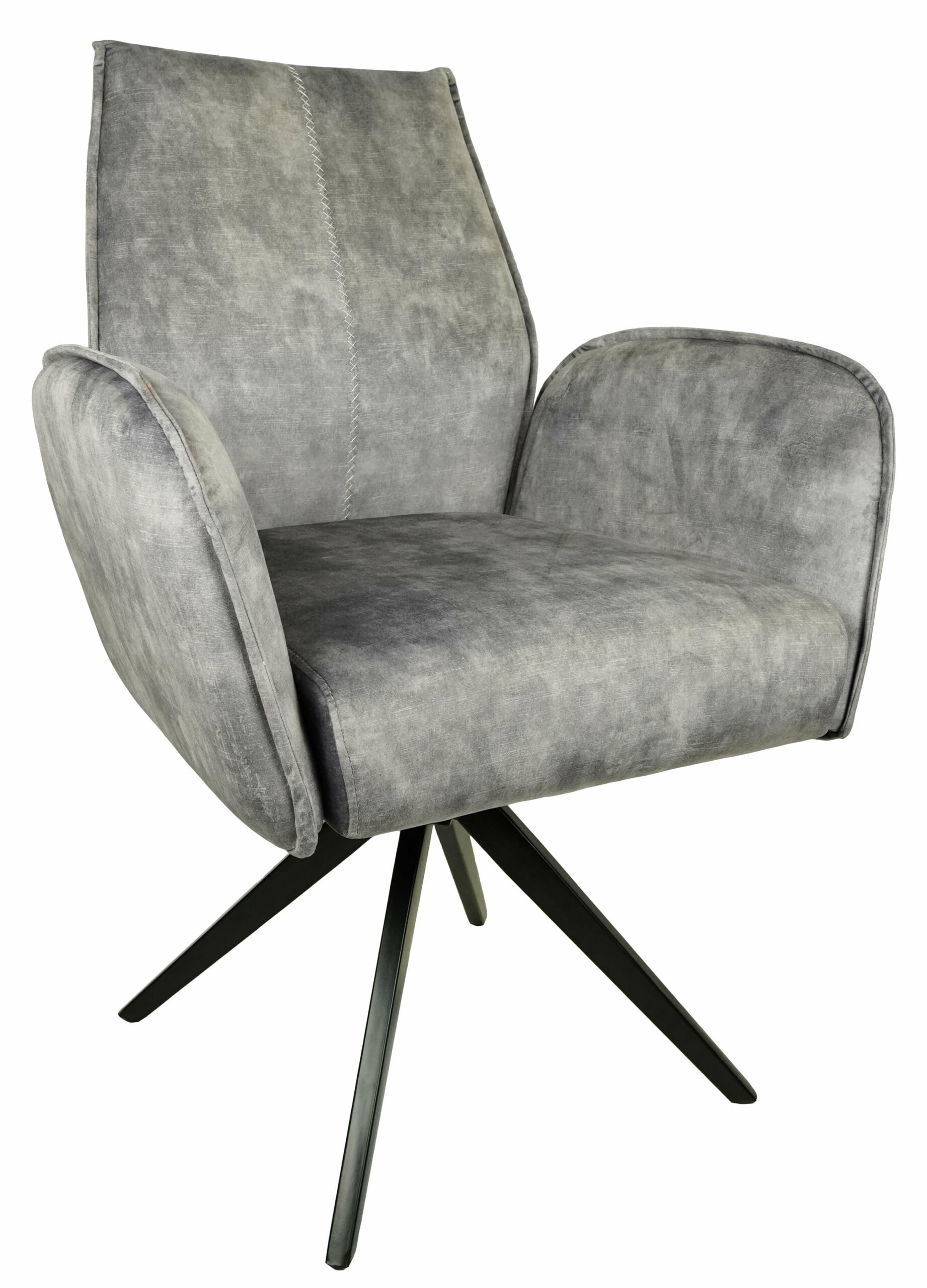 Potsdam Grey Retro Swivel Armchair