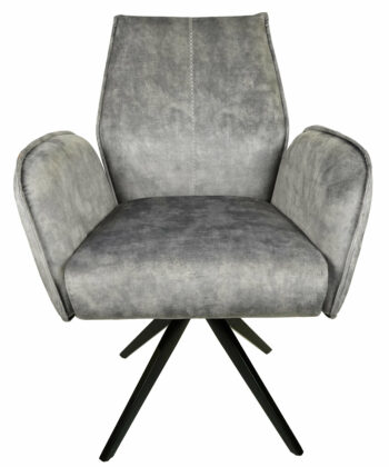 Potsdam Grey Retro Swivel Armchair