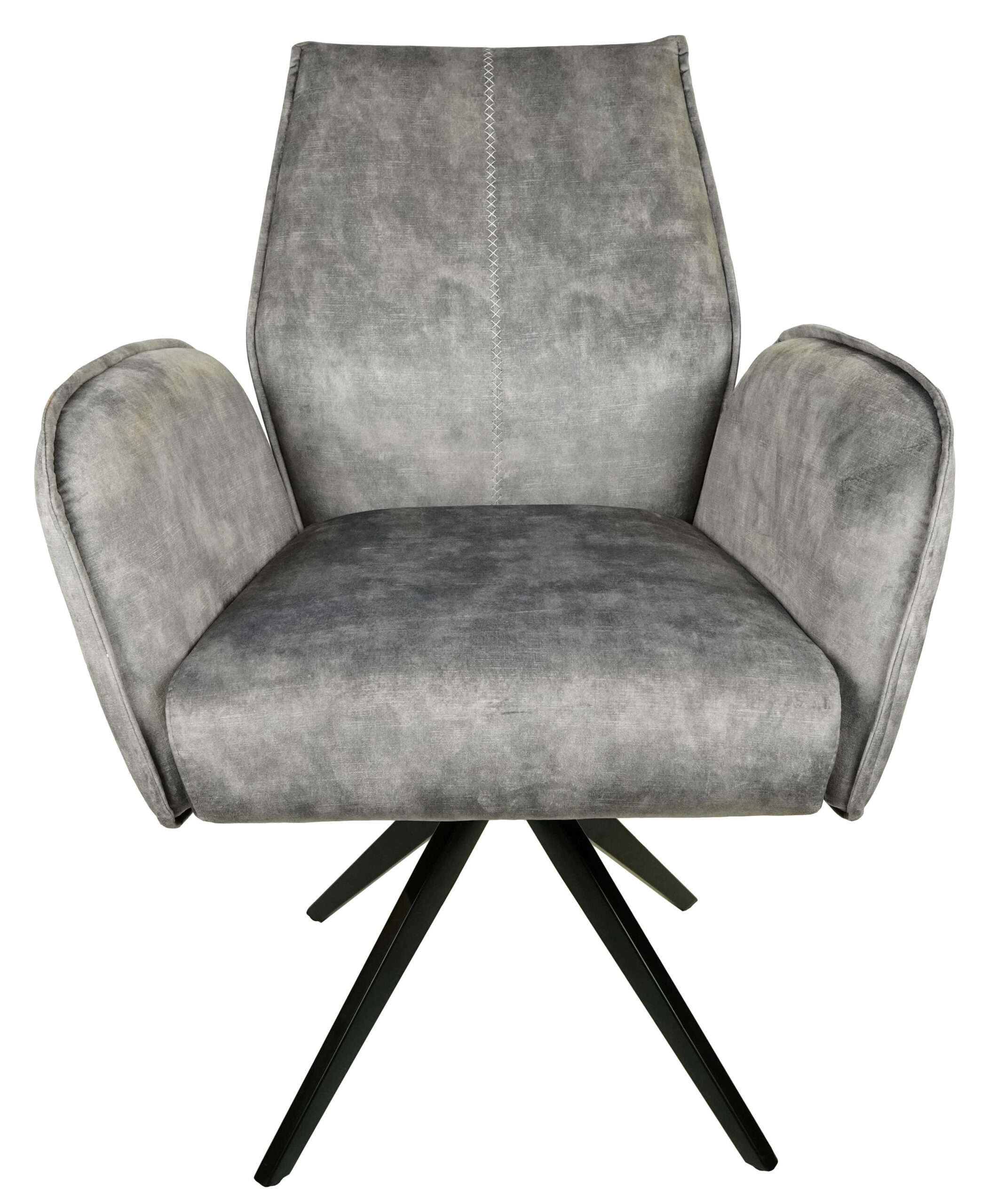 Potsdam Grey Retro Swivel Armchair