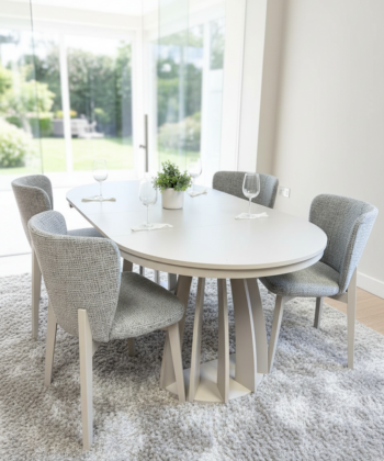 Axis  Extendable Dining Table – Cashmere, 100–180cm