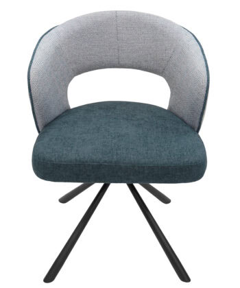 Revo42 Blue Chenille Swivel Chair