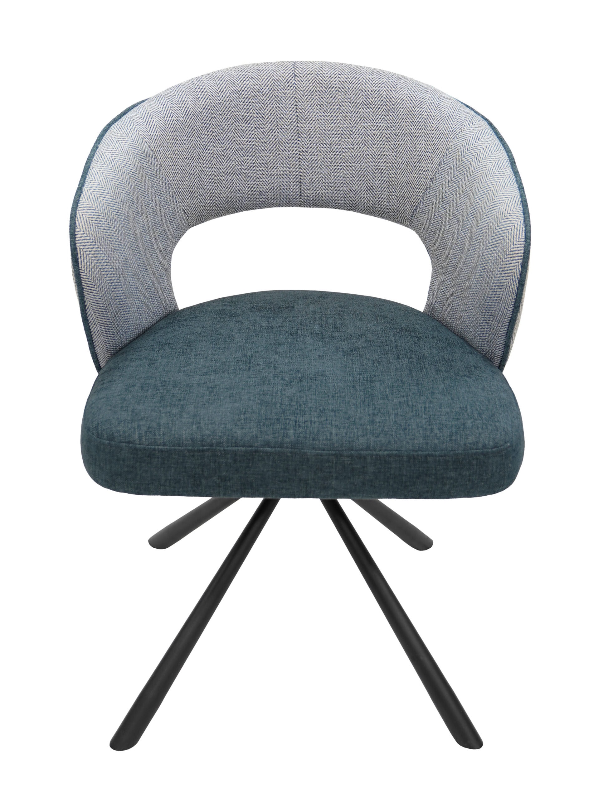 Revo42 Blue Chenille Swivel Chair