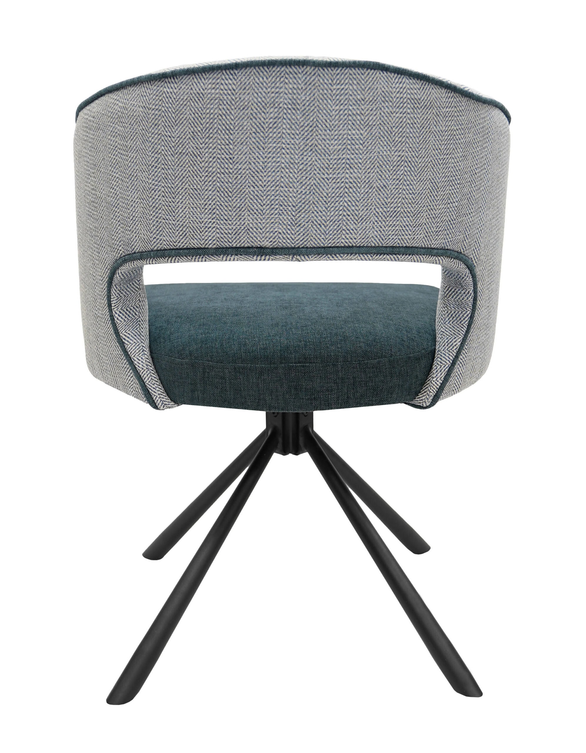 Revo42 Blue Chenille Swivel Chair