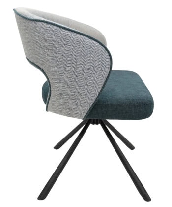 Revo42 Blue Chenille Swivel Chair