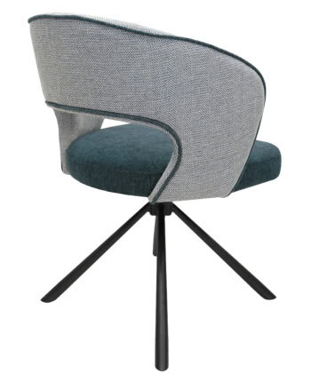Revo42 Blue Chenille Swivel Chair