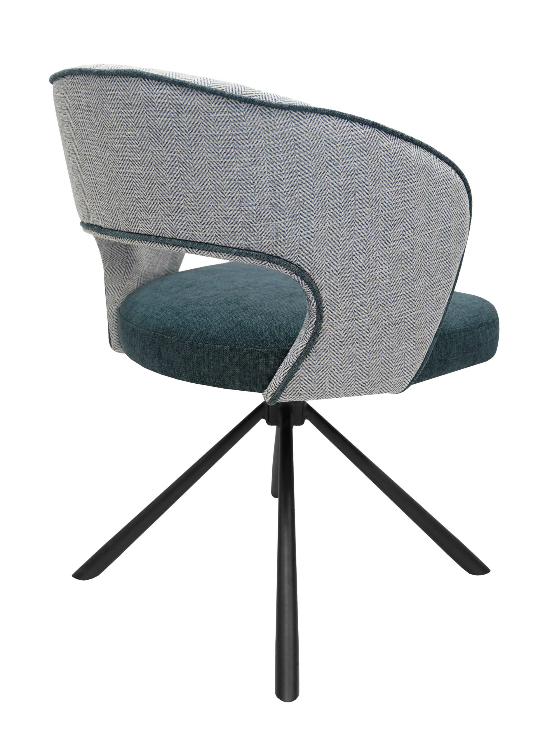 Revo42 Blue Chenille Swivel Chair