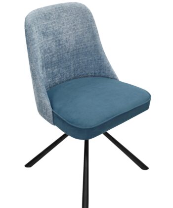 Spin37 Blue Velvet Swivel Chair