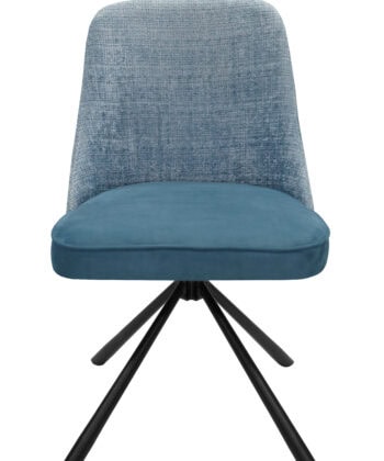 Spin37 Blue Velvet Swivel Chair