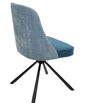 Spin37 Blue Velvet Swivel Chair