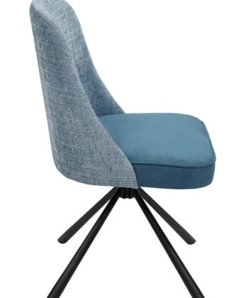 Spin37 Blue Velvet Swivel Chair