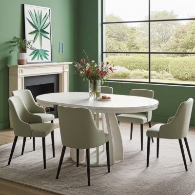 Tovo Extendable Dining Table &ndash; Cashmere, 100&ndash;180cm