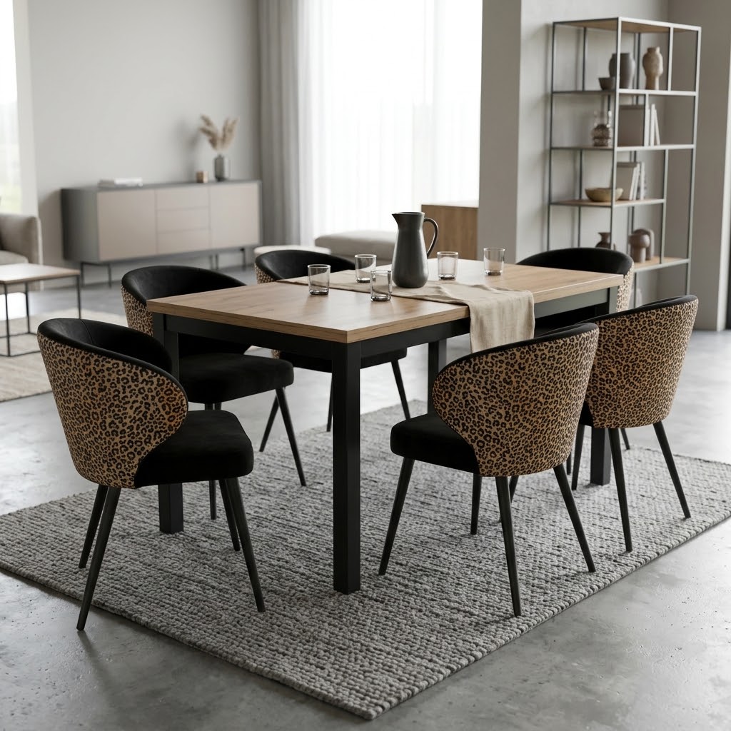 Velvet Panther Accent Chair