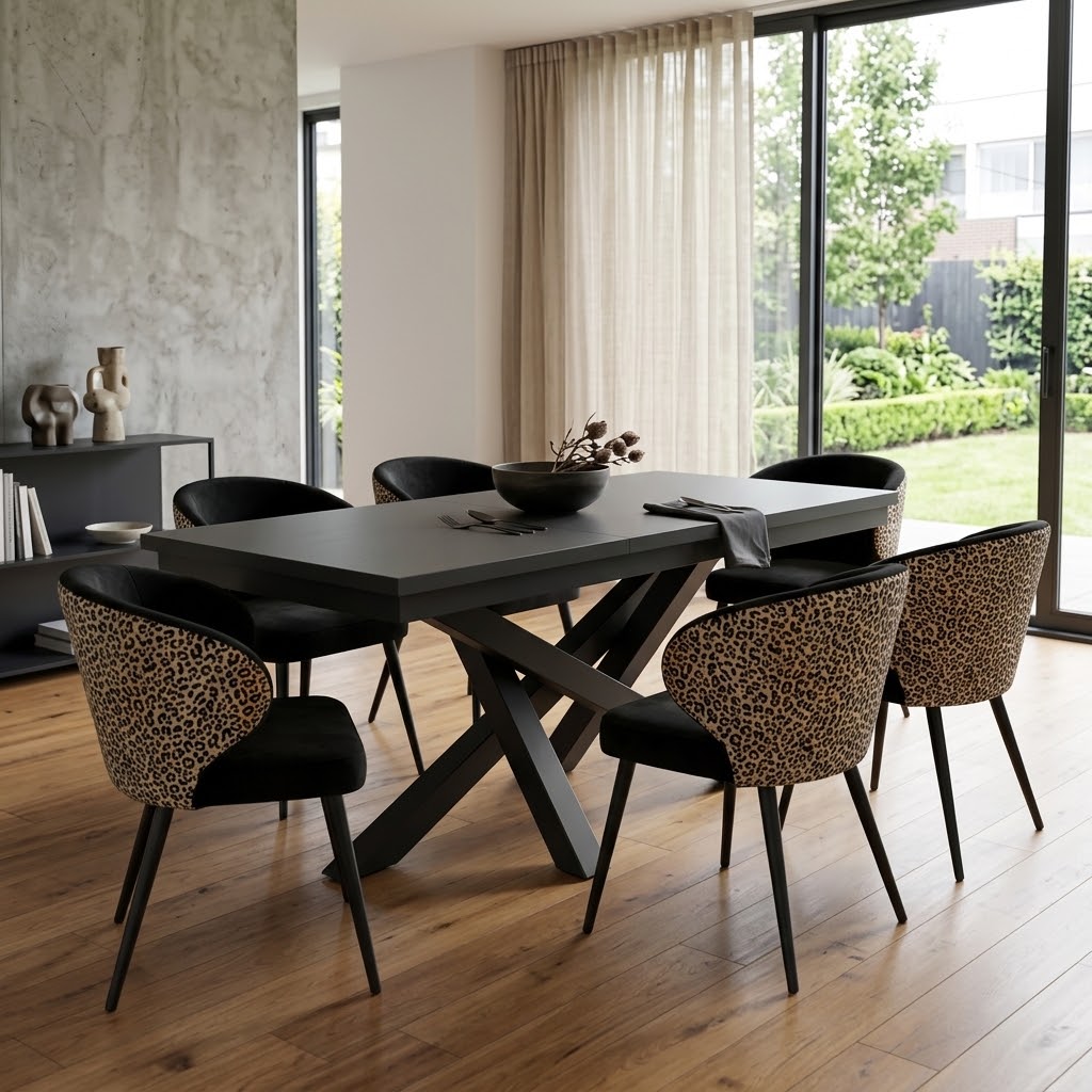 Velvet Panther Accent Chair