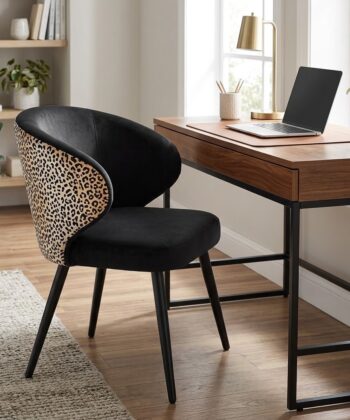 Velvet Panther Accent Chair