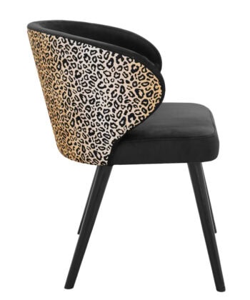 Velvet Panther Accent Chair