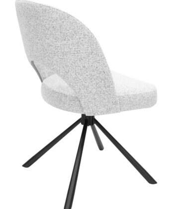 Verve43 Grey Chenille Swivel Chair
