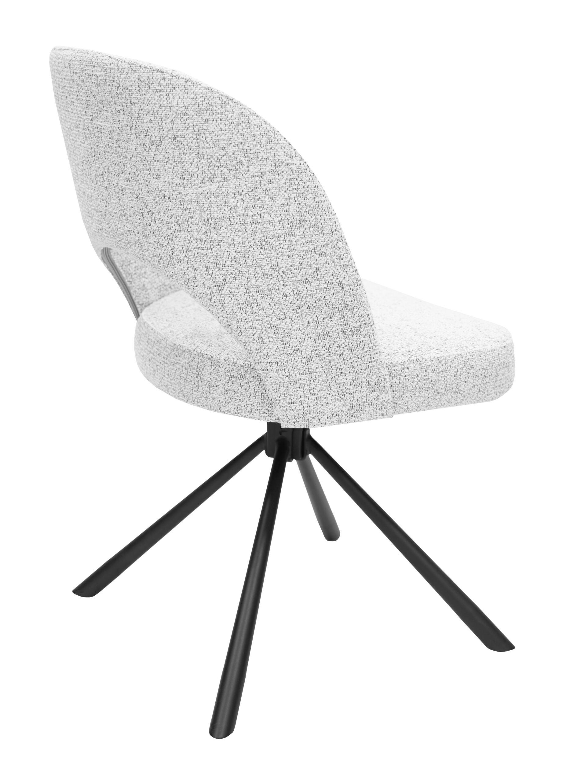Verve43 Grey Chenille Swivel Chair