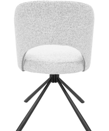 Verve43 Grey Chenille Swivel Chair
