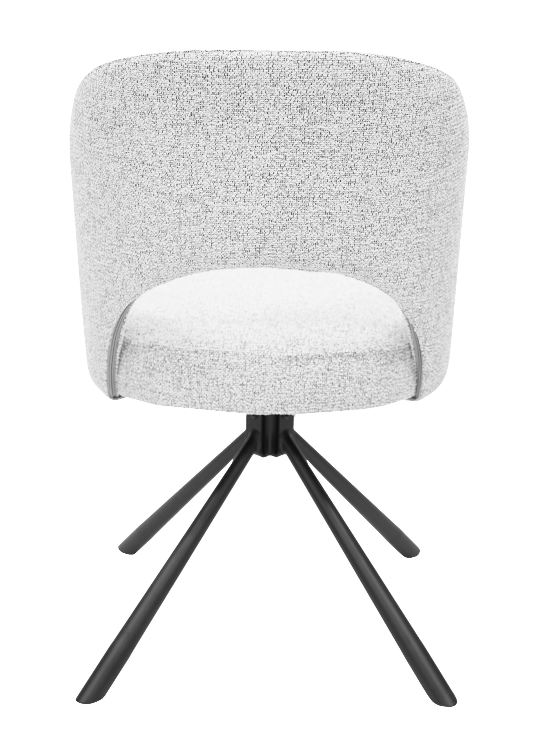 Verve43 Grey Chenille Swivel Chair