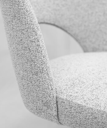Verve43 Grey Chenille Swivel Chair