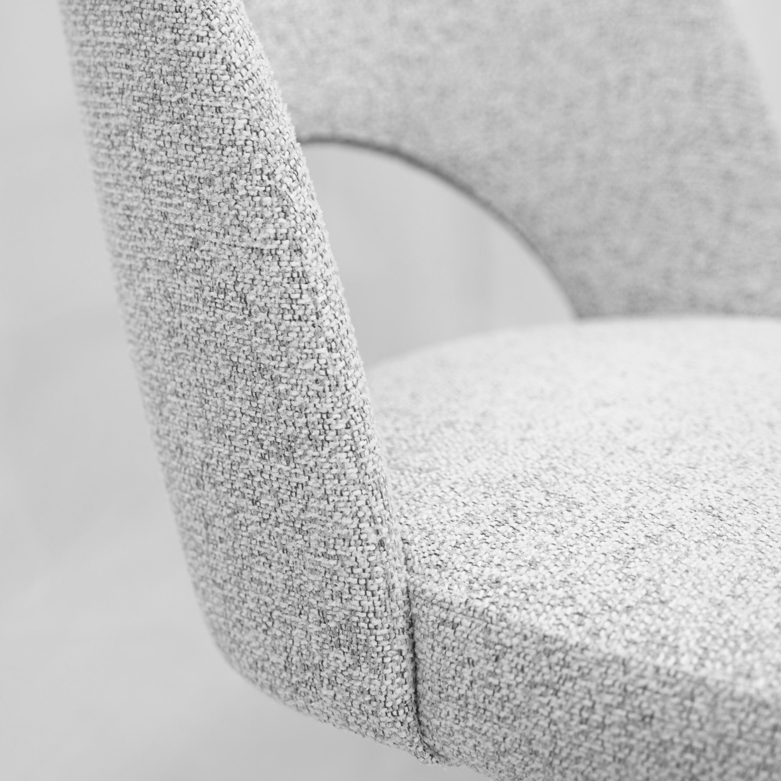 Verve43 Grey Chenille Swivel Chair