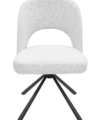 Verve43 Grey Chenille Swivel Chair