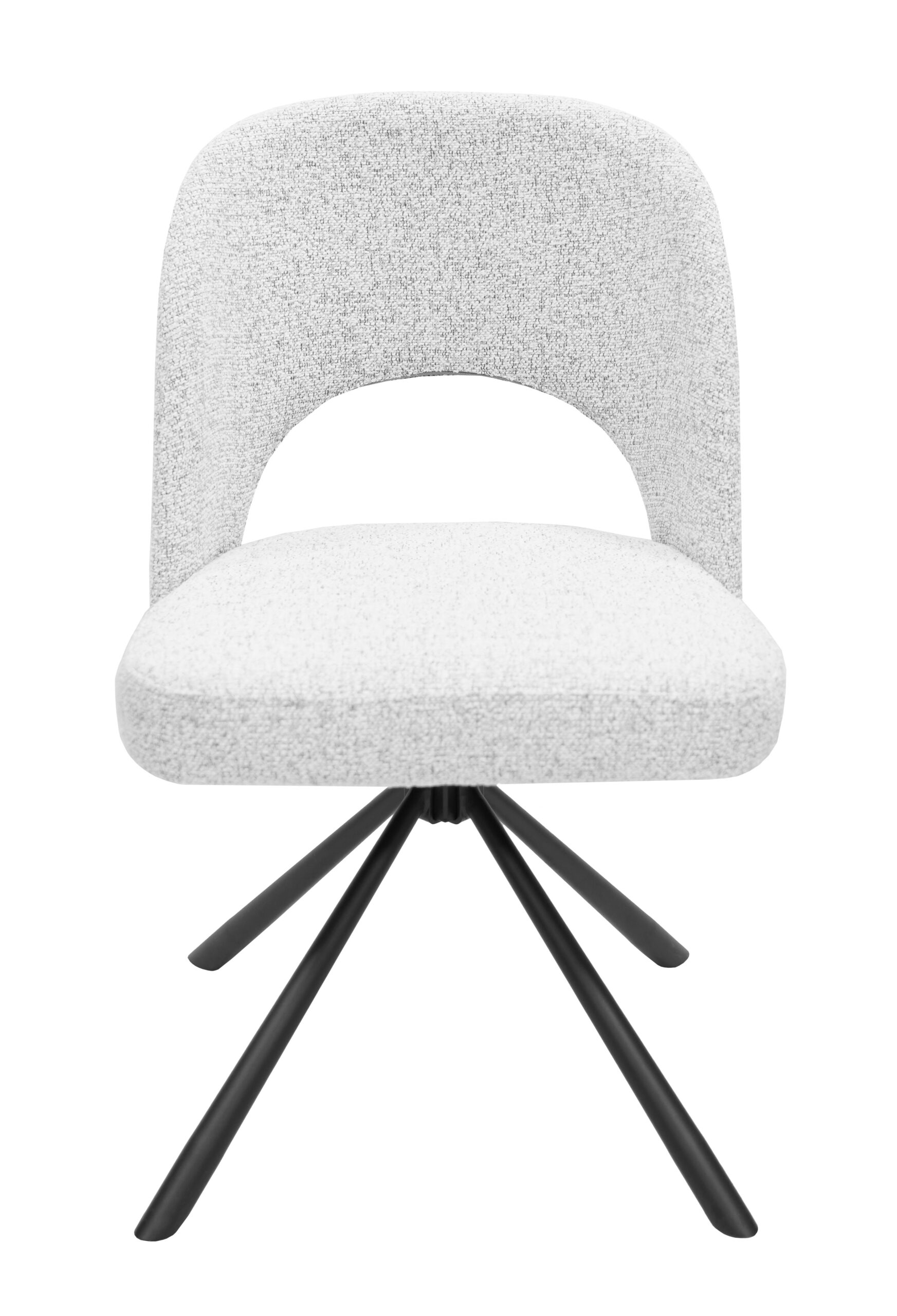 Verve43 Grey Chenille Swivel Chair