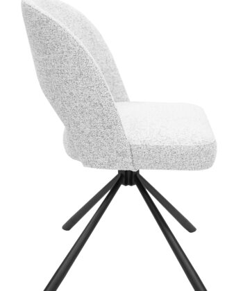 Verve43 Grey Chenille Swivel Chair