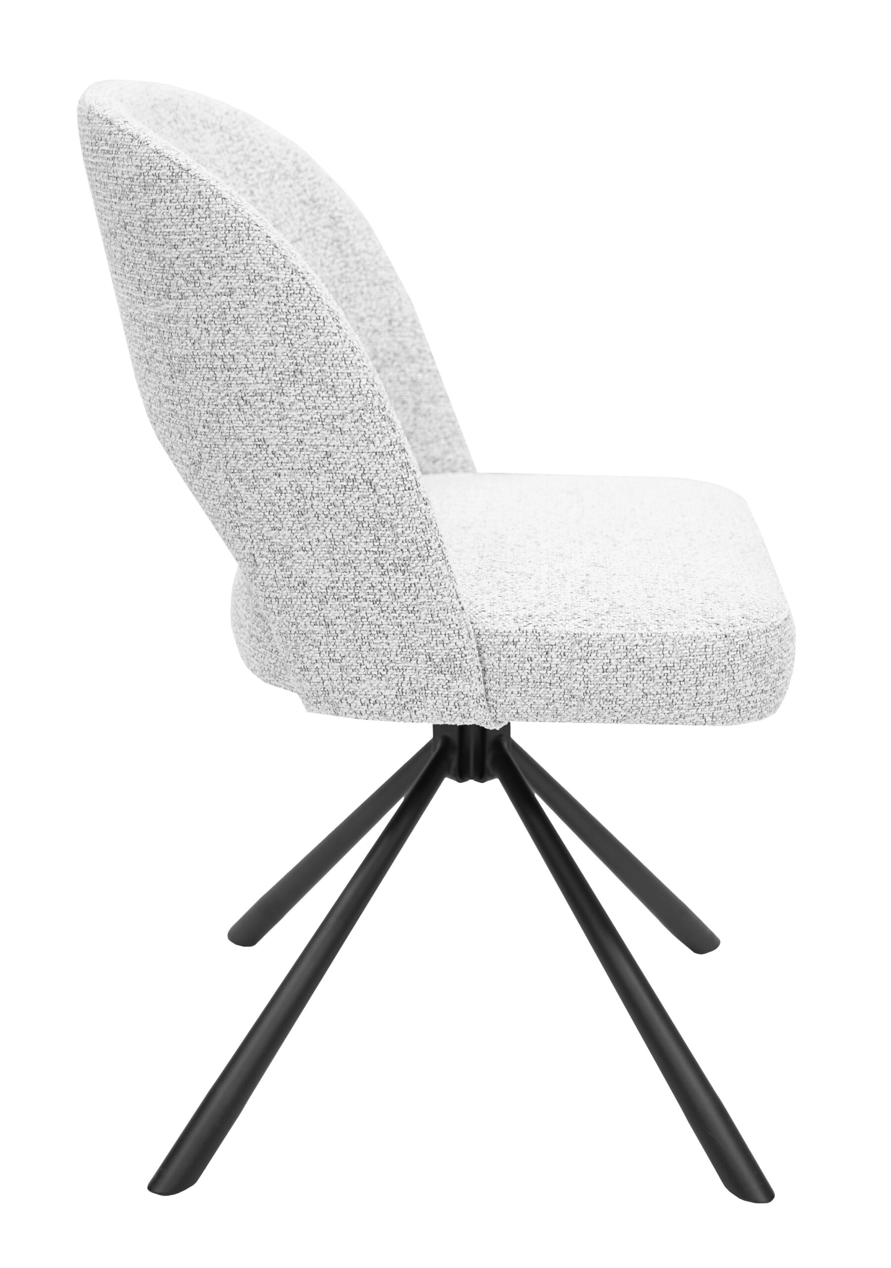 Verve43 Grey Chenille Swivel Chair