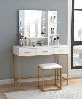 Dressing table with mirror