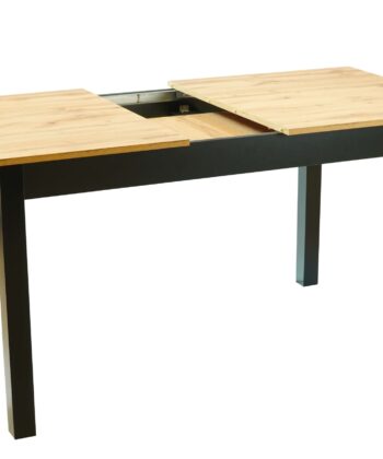 WotanExtend Black Oak Dining Table 140x80+40CM