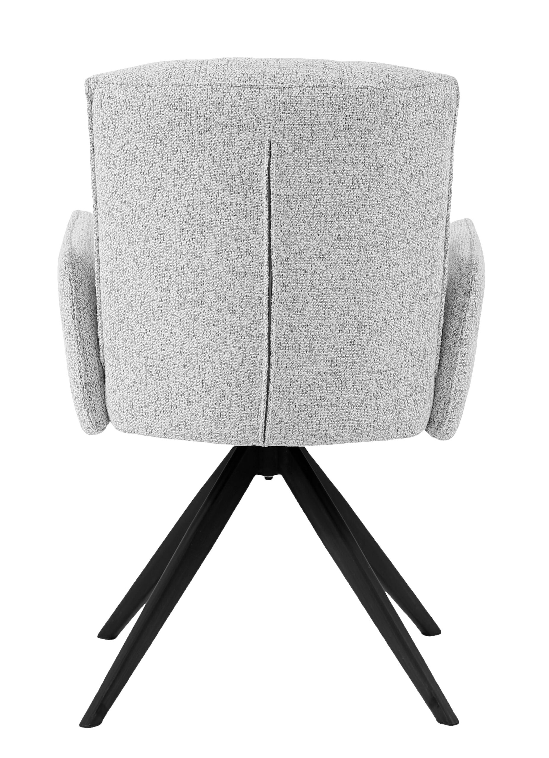 Zamira Grey Chenille Swivel Armchair