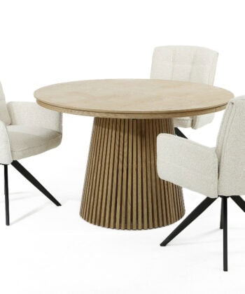 Zamira Grey Chenille Swivel Armchair