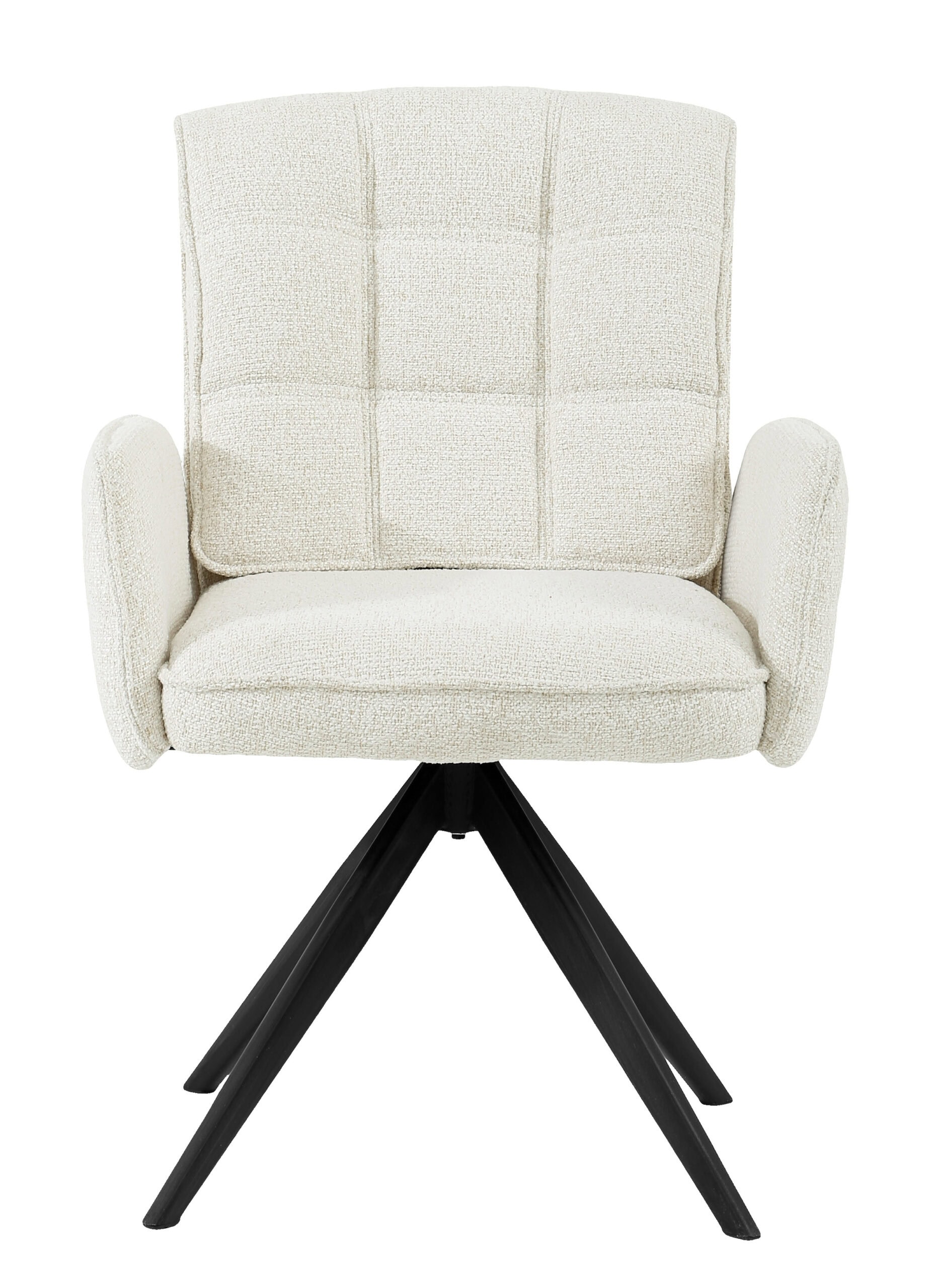 Zamira Grey Chenille Swivel Armchair