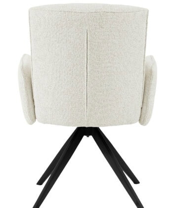 Zamira Grey Chenille Swivel Armchair