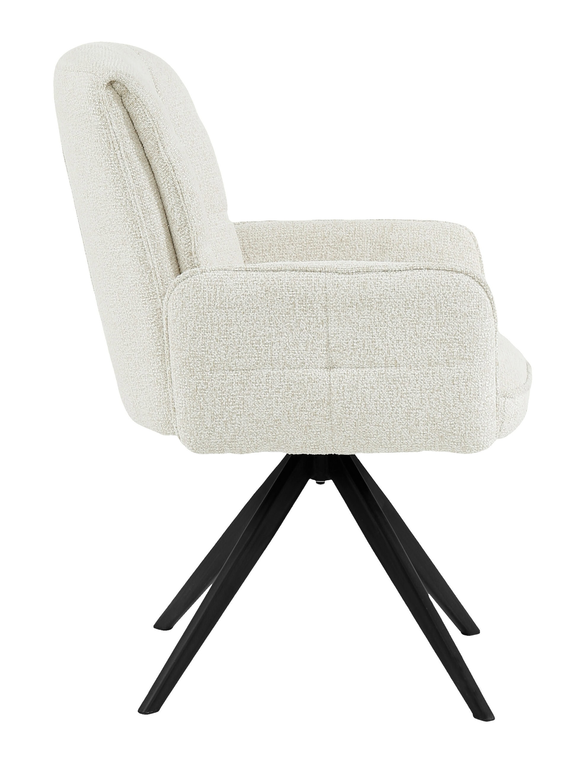Zamira Grey Chenille Swivel Armchair