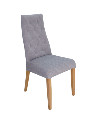 Luxury Oak Comfort KR-11 – Natural Oak Frame with Grey Quilted Seat