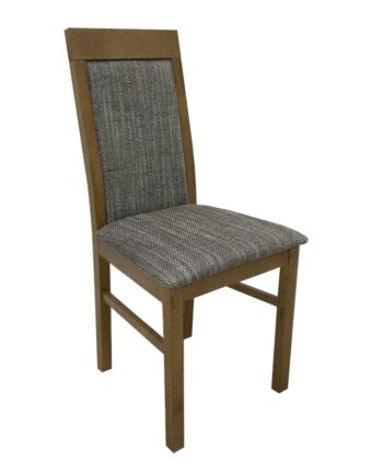 Lefkas Timeless Chenille Chair – Beech Lefkas Frame with Grey Upholstery