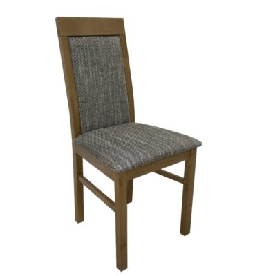 Lefkas Timeless Chenille Chair &ndash; Beech Lefkas Frame with Grey Upholstery