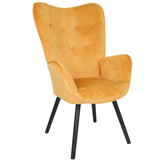 Amethyst Glow Tufted Wingback – Purple Velvet Cozy Lounge Armchair