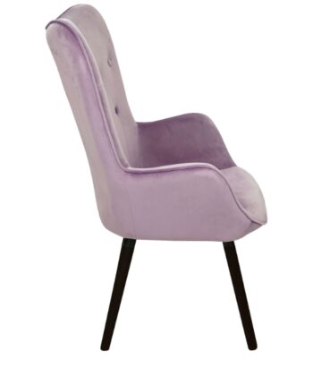 Amethyst Glow Tufted Wingback – Purple Velvet Cozy Lounge Armchair