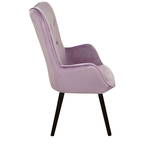 Amethyst Glow Tufted Wingback – Purple Velvet Cozy Lounge Armchair