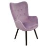 Amethyst Glow Tufted Wingback – Purple Velvet Cozy Lounge Armchair