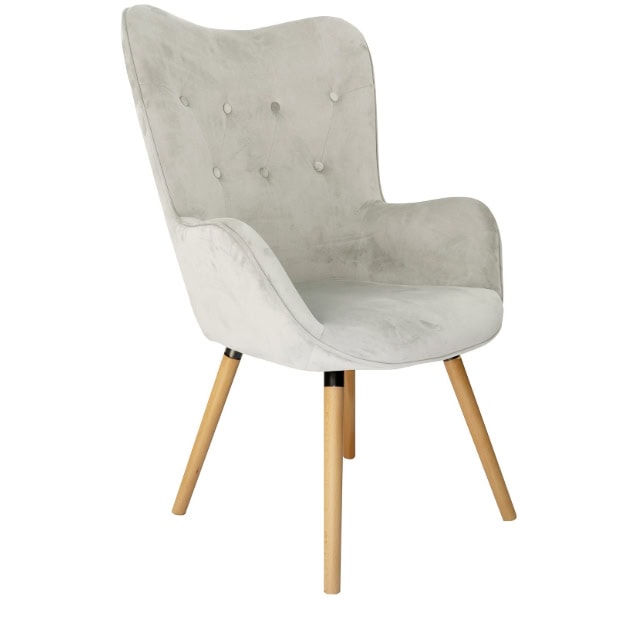 Amethyst Glow Tufted Wingback – Purple Velvet Cozy Lounge Armchair