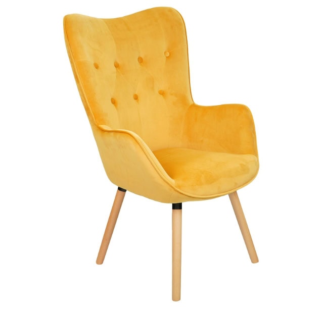 Amethyst Glow Tufted Wingback – Purple Velvet Cozy Lounge Armchair
