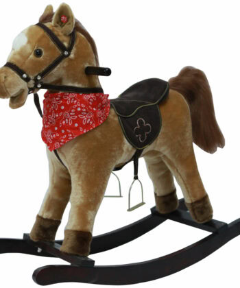 Ares Galloper Rocking Horse &ndash; Interactive Brown Plush Pony Toy