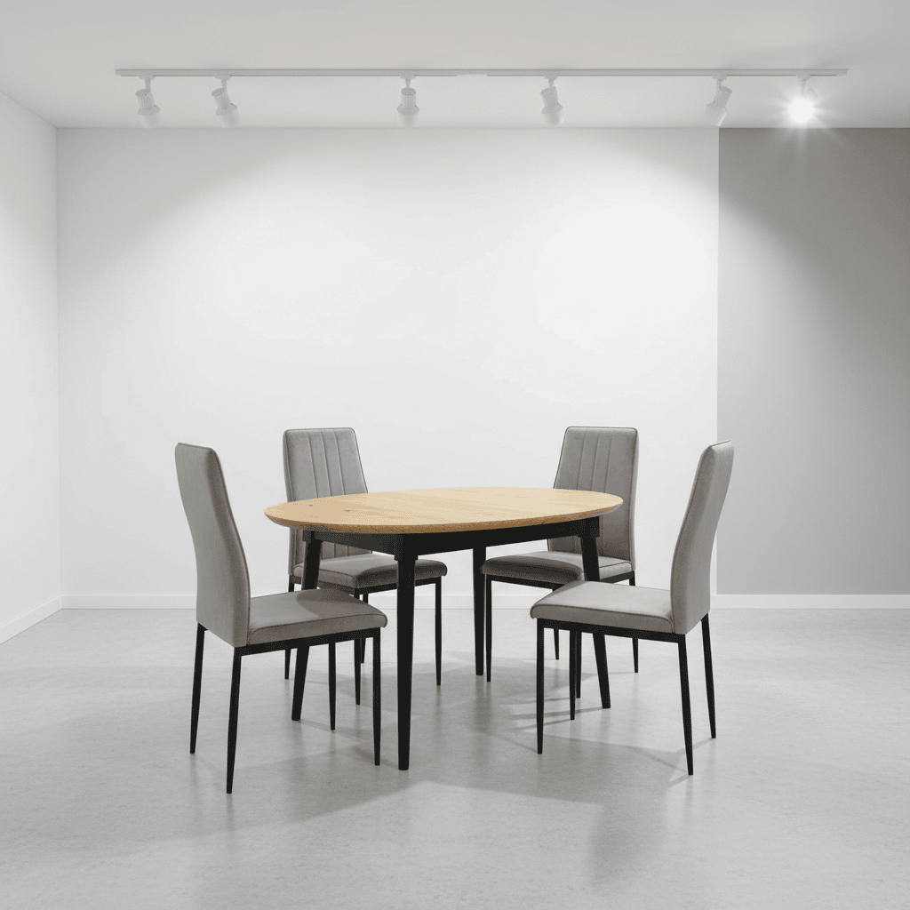 Artisan Odyssey Round Extendable Table – Dublin Scandinavian Oak Dining 100+35cm